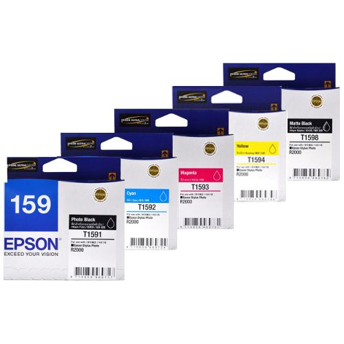 5 Pack Epson 159 Genuine Ink Cartridges